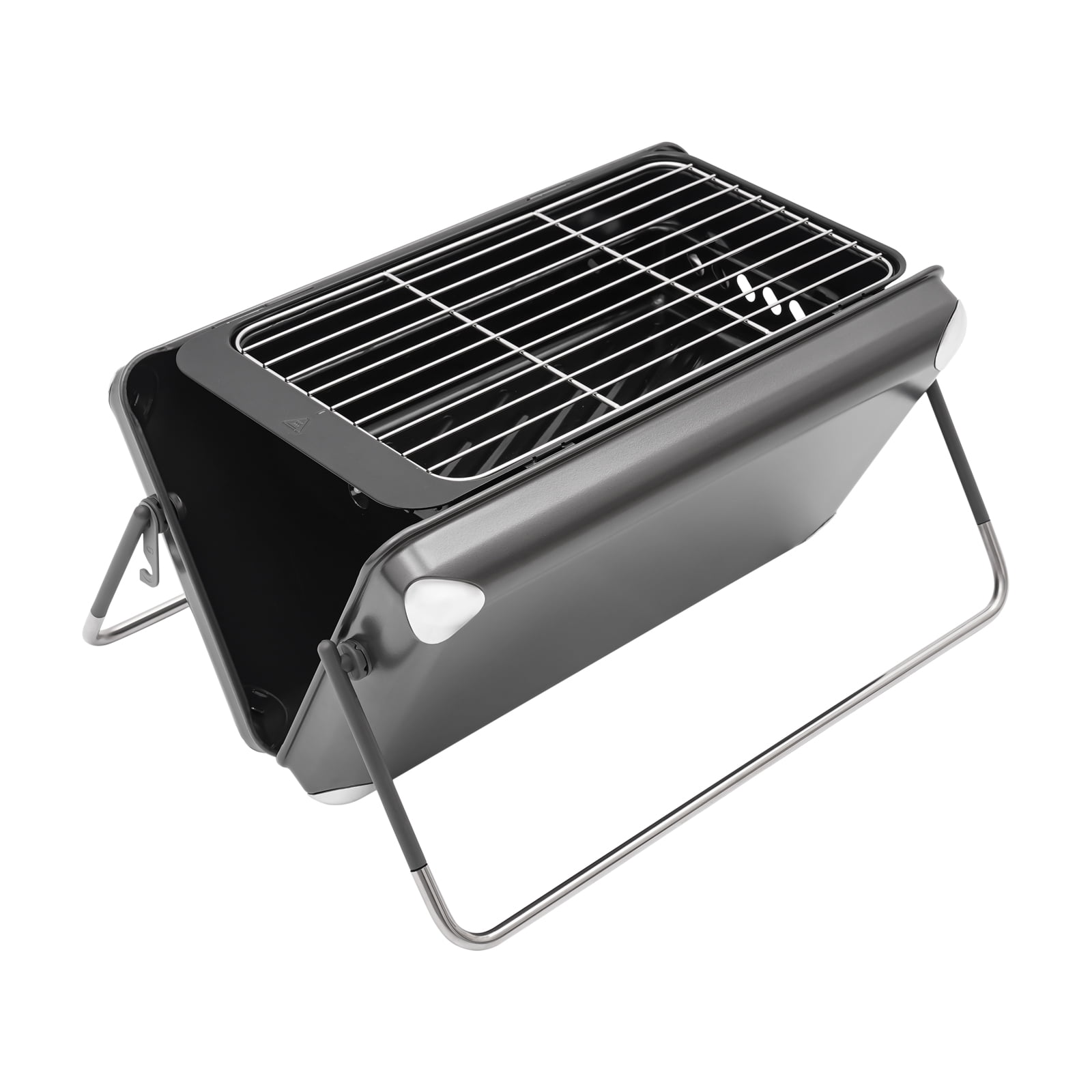Portable Camping Stove, 2-in-1 Charcoal & Gas Portable Camping Grill,Outdoor Portable Camping Stove Black for 2-6 People for Family and Friends