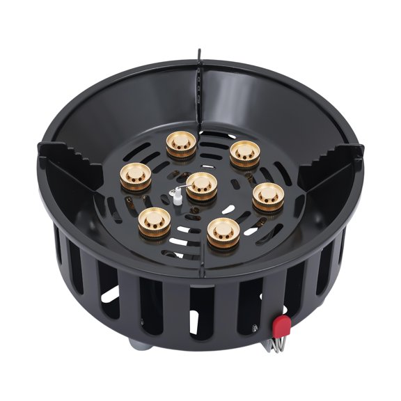 Portable Camping Stove with 3 Adapters - 72,000 BTU Outdoor Burner - Windproof Gas Stove for Hiking, Backpacking & Picnics - Compatible with Propane/Butane Canisters