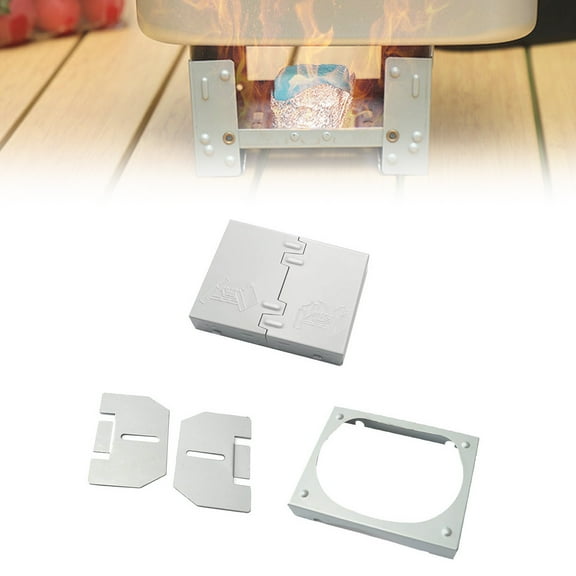 Portable Camping Stove Compact Solid Fuel Burner with Side for Outdoor Cooking Adventures