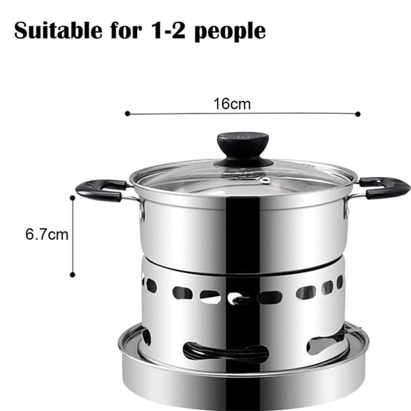 Portable Camping Stove Cooker, Fuel Powered Cooking Pot System Adjustable Heat Efficient Conductivity, Compact Camping Stove for Camping Hiking Indoor Cooking