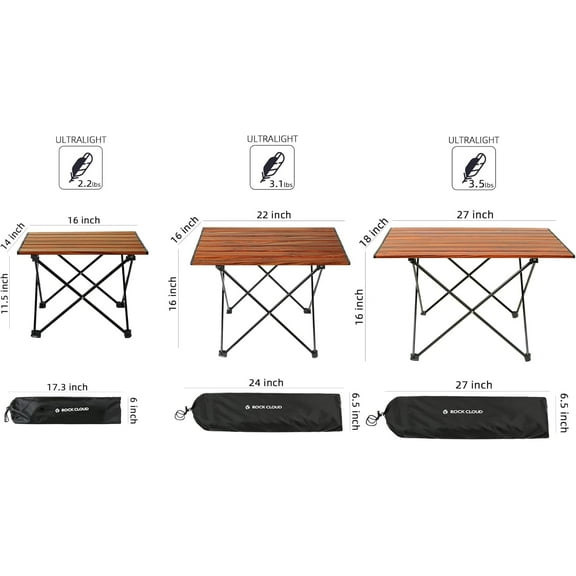 Portable Camping Table Ultralight Aluminum Camp Table Folding Beach Table for Camping Hiking Backpacking Outdoor Picnic