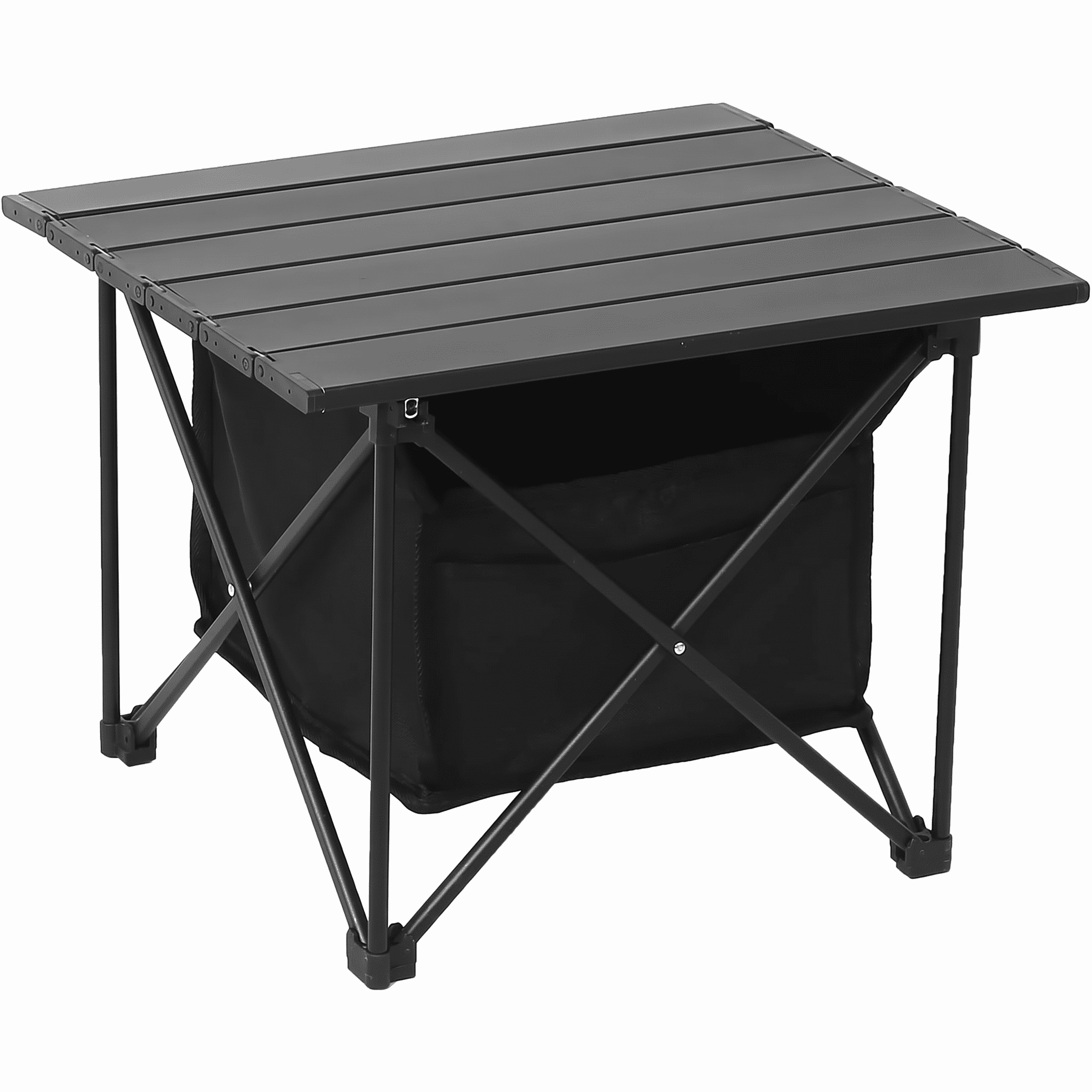 Portable Camping Table Ultralight Aluminum Camp Table Folding Compact Beach Table for Camping Hiking Backpacking Outdoor Picnic (Reinforced Frame-Small)
