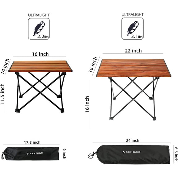 Portable Camping Table Ultralight Aluminum Folding Beach Table for Outdoor Hiking Picnic