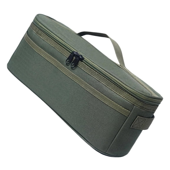 Portable Camping Tableware Storage with Meshes Pocket Water Resistant Design Fabric Texture for Organization