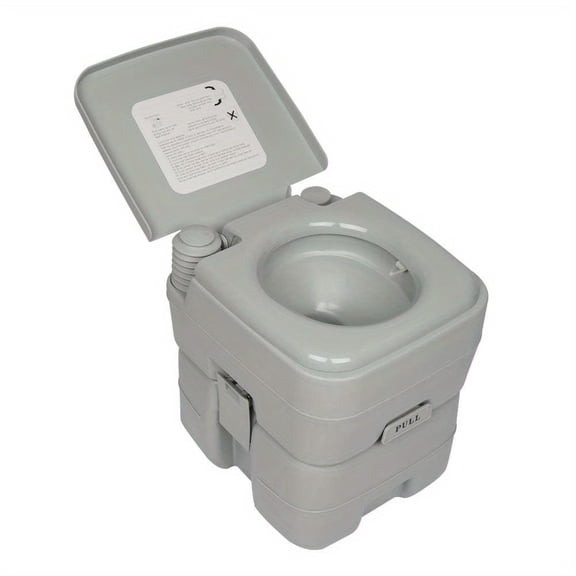 Portable Camping Toilet, 5.3 Gal Leak-Proof Porta Potty for Travel & Outdoor Use