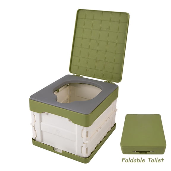 Portable Camping Toilet Foldable Porta Potty Commode, Quick Setup Collapsible Travel Toilet, Heavy Duty Sturdy Structure Weight Capacity, Outdoor Car RV Boating Hiking Emergency Washable C