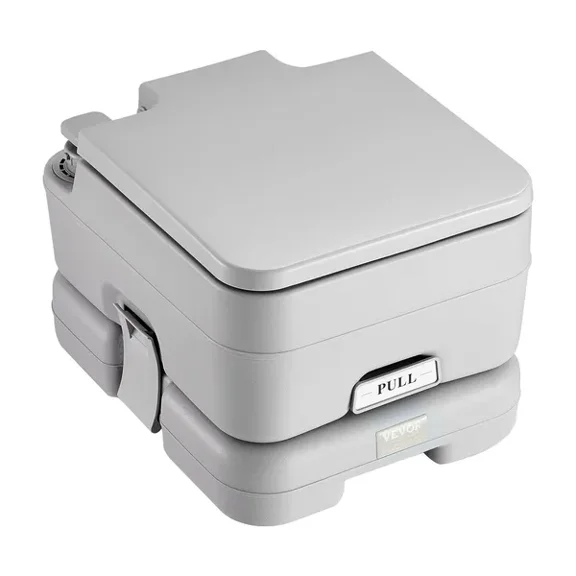 Portable Camping Toilet with 3.2 Gal Waste Tank Push Button Flush Leak Proof Odorless Travel Commode for RV Car Adults Carry Bag Included