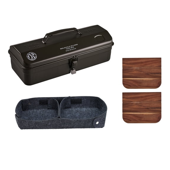 Portable Camping Tool Storage Box Iron Construction Antislip Comfortable Handle Suitable for Outdoor Gears Organization