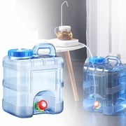 Portable Camping Water Container with Faucet & Telescopic Hose - 2.6 Gallon 10L BPA-Free Water Jug with Spare Lid & Spigot, Collapsible Emergency Water Storage Tank for Hiking & RV