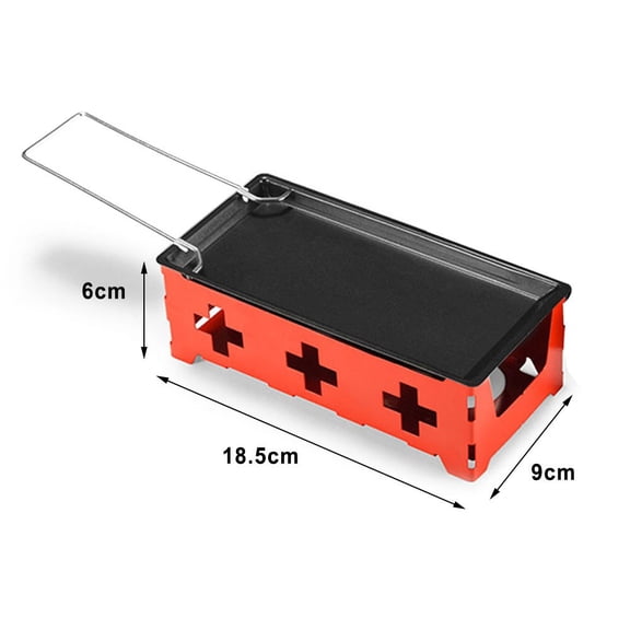 Portable Candlelight Cheese Raclette Non Stick Rotaster Baking Tray Stove Set