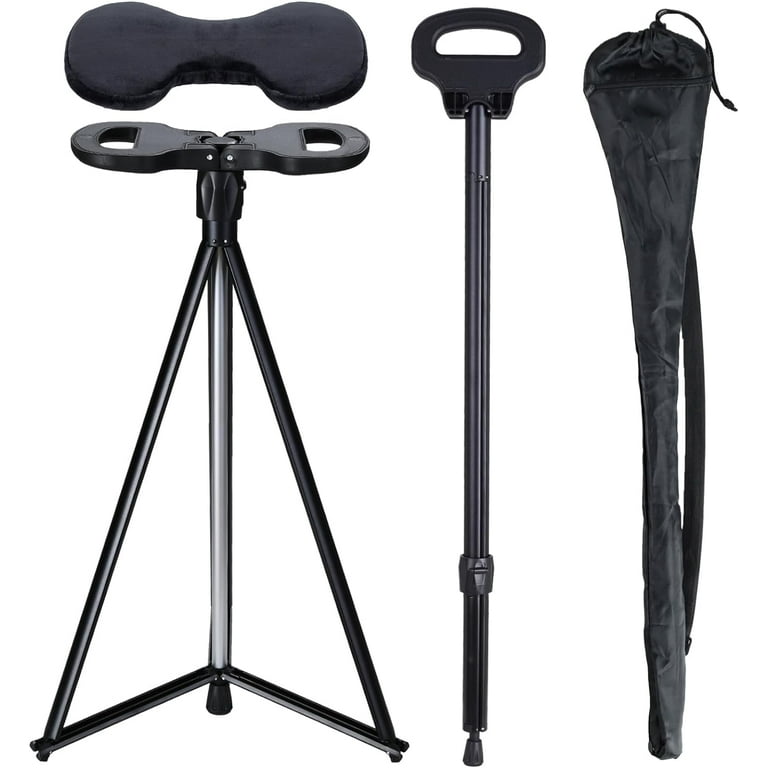 Folding Walking Stick Stool Lightweight Folding Seat And Walking
