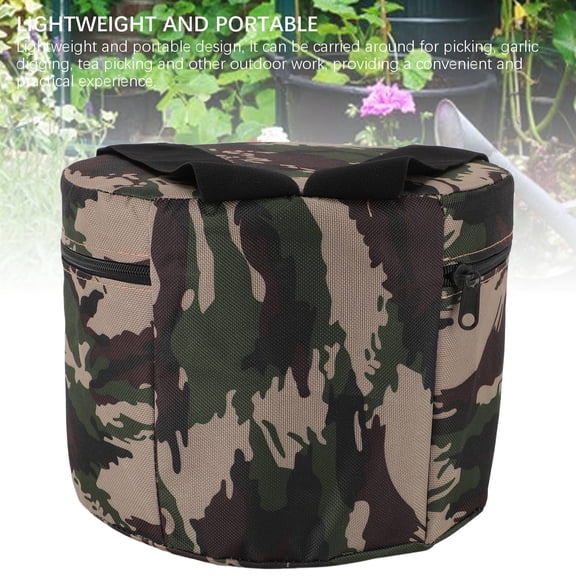 Portable Canvas Foam Wearable Stool for Gardening, Camping & Outdoor Work - 7.3 x 9.4 Inch Lightweight Seat