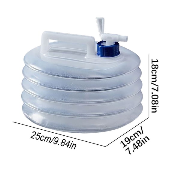 Portable Capacity Water Storage Container with Spigot, Collapsible Camping Jug for Outdoor Hiking, Durable BPA-Free Water Carrier for Emergency or Travel Use