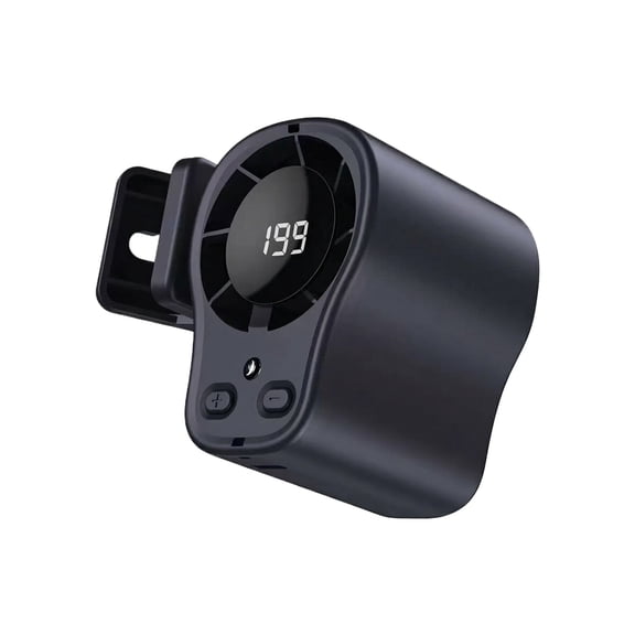 Portable Car Air Circulator Fan with Clip, Rechargeable Personal Ventilator for Travel and Outdoor Use, Compact Handheld Design, Summer Vehicle Accessories, Black