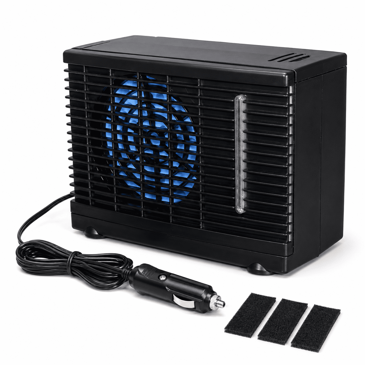 Portable Car Air Conditioner Fan 12V Evaporative Cooler Mini Conditioner For Car Truck Rv Camping Low Noise 2 Wind Levels 7.9X3.7X5.9In