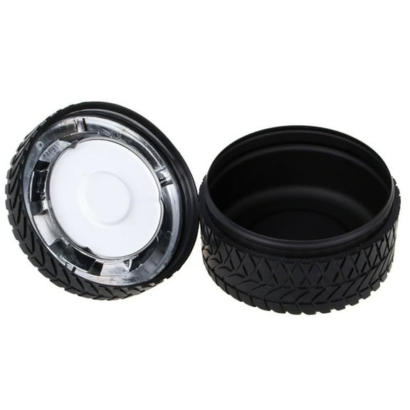 Portable Car Auto Metal Ashtray Cigarette Cigar Smokeless Ashtray for Home Fashion Wheel Shape Homemade Ashtray