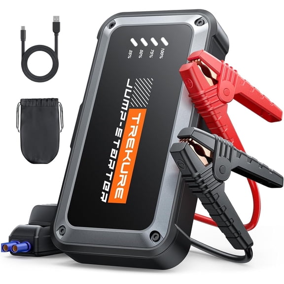 Portable Car Battery Jump Starter 4000A 16800mAh Jump Box, Car Battery Jumper Starter Portable Jumper Cables for car(8.0L Gas/6.5L Diesel), Fast Charge, Lights, Compact