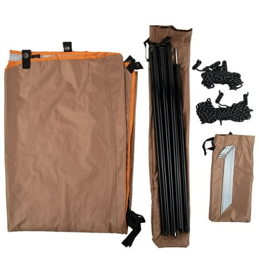 Portable Car Canopy Sun Shade Suv Awning Car Rear Tent Outdoor Camping Shelter Khaki