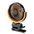 thumbnail image 1 of Portable Car Clip on Fan Battery Operated Wind 900 Rotate Quiet Small Air Cooling Fan for Desk Camping Stroller Fan, 1 of 6