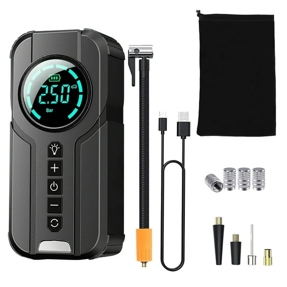 Portable Car Compressor Wireless Electric Air Pump 150 PSI with LED Light