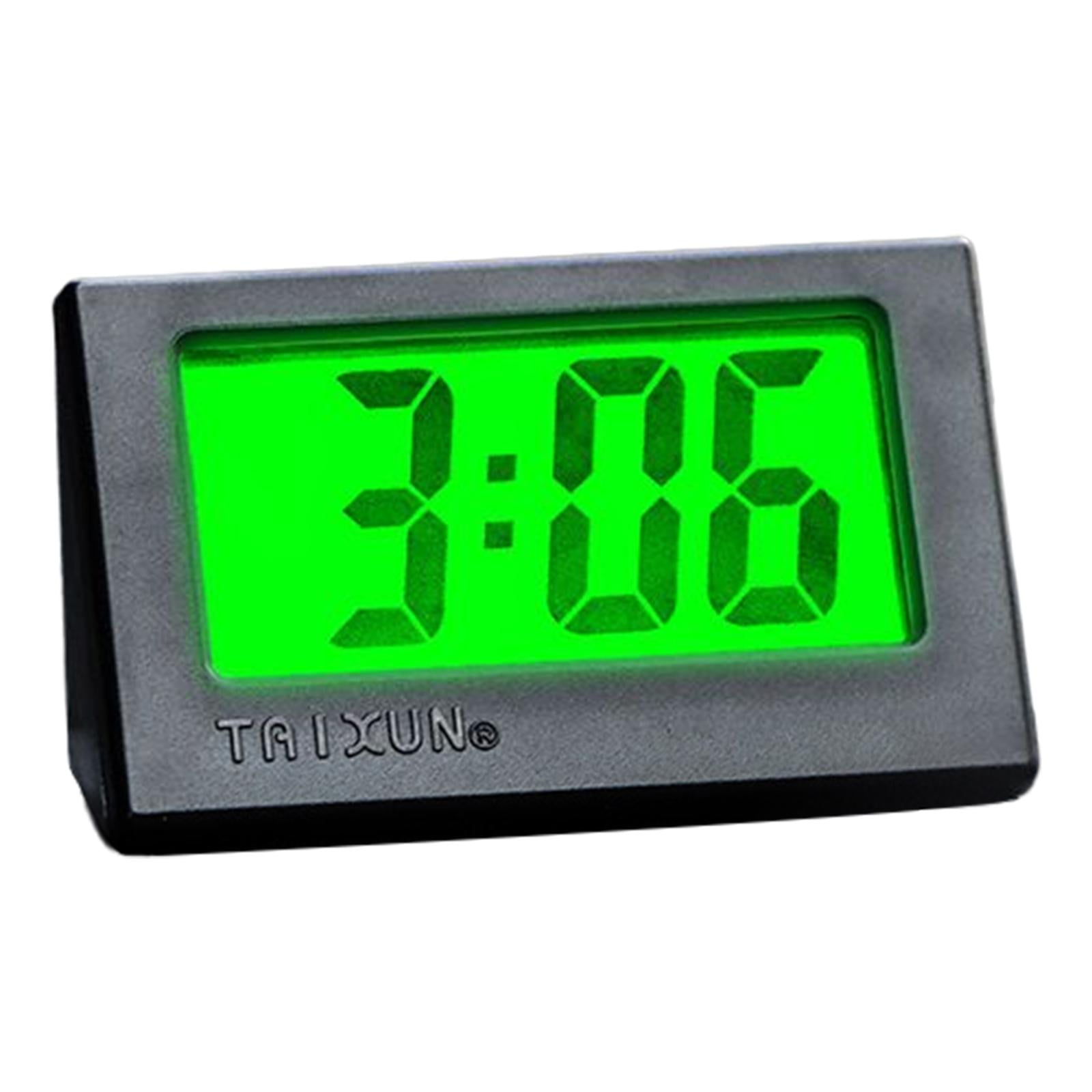 Portable Car Dashboard Digital Clock Shockproof Watch High Temperature  Resistant Mini Desk Clocks for Truck, Office, Home, Kitchen, Bedroom , Black