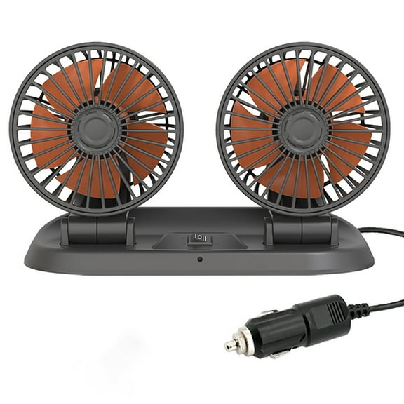 Portable Car Fan 24V Dashboard Circulator Fan for Truck with 360-Degree Rotation and Quiet Strong Airflow