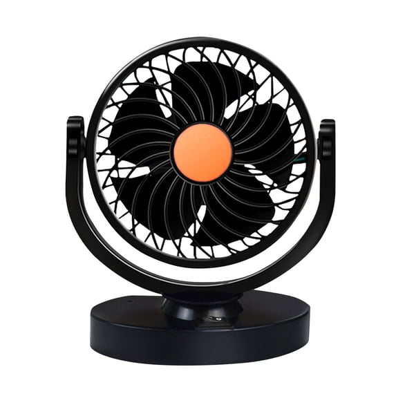 Portable Car Fan with Adjustable Speed & 360° Rotation, High-Power Circulating Air Cooler for Vehicle Dashboard, SUV, Truck & RV Use