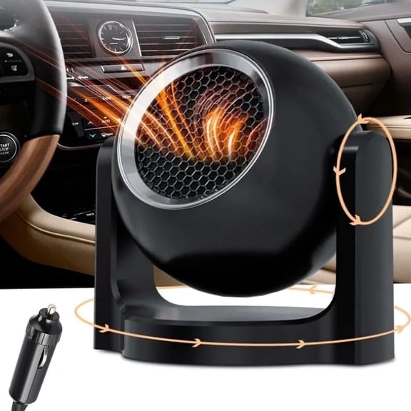 Portable Car Heater,12V 120W Car Window Defrost and Defog Fan,2 in 1 Fast Heating & Cooling Fan, 360° Rotatable Auto Defogger for Cars Trucks Trailer