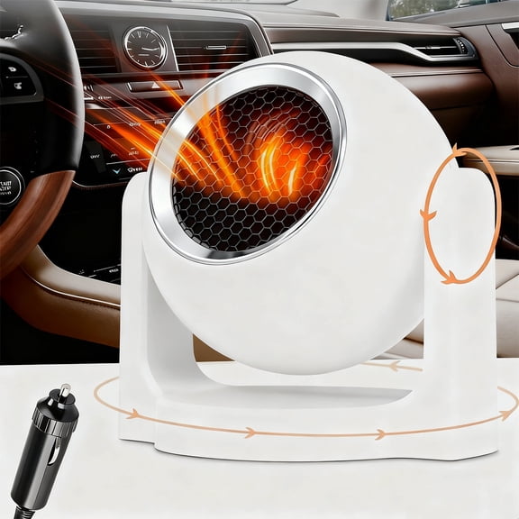 Portable Car Heater,12V 120W Car Window Defrost and Defog Fan,2 in 1 Fast Heating & Cooling Fan, 360° Rotatable Auto Defogger for Cars Trucks Trailer