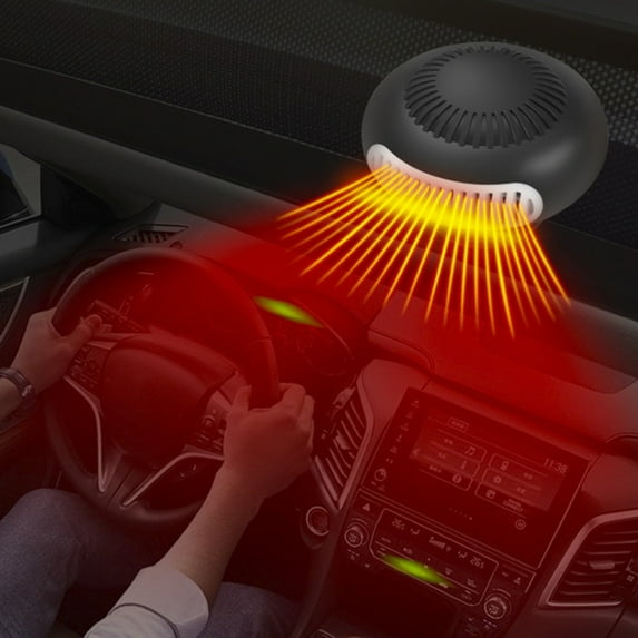Portable Car Heater 12V 120W with Defroster Function, Dual Heating and Cooling Windshield Defogger That Plugs into Cigarette Lighter, Fast Acting Vehicle Heater for Winter Use