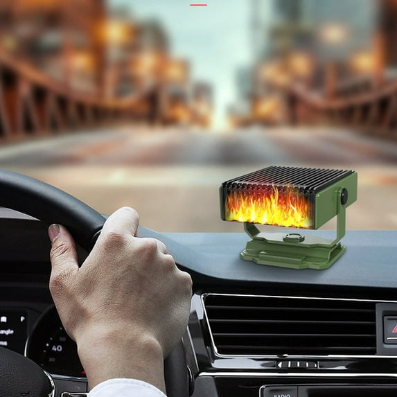 Portable Car Heater 12V 150W with Defroster Function, Dual Heating and Cooling Windshield Defogger That Plugs into Cigarette Lighter, Fast Acting Vehicle Heater for Winter Use