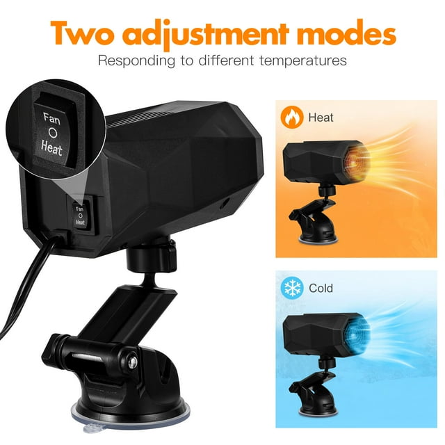 Portable Car Heater, 12V 2 in 1 Hot and Thermal Cooling Fan Plugin