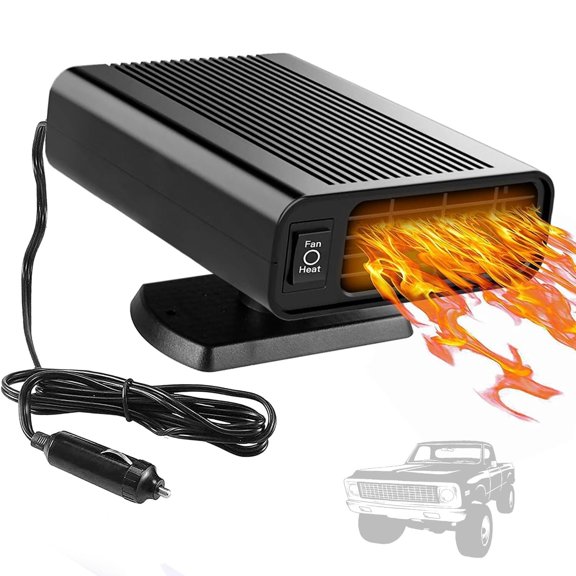 Portable Car Heater, 12V Defroster For Car Windshield, 2 In1 Fast Heating & Cooling Fan For Windscreen, Car Heater That Plugs Into Cigarette Lighter