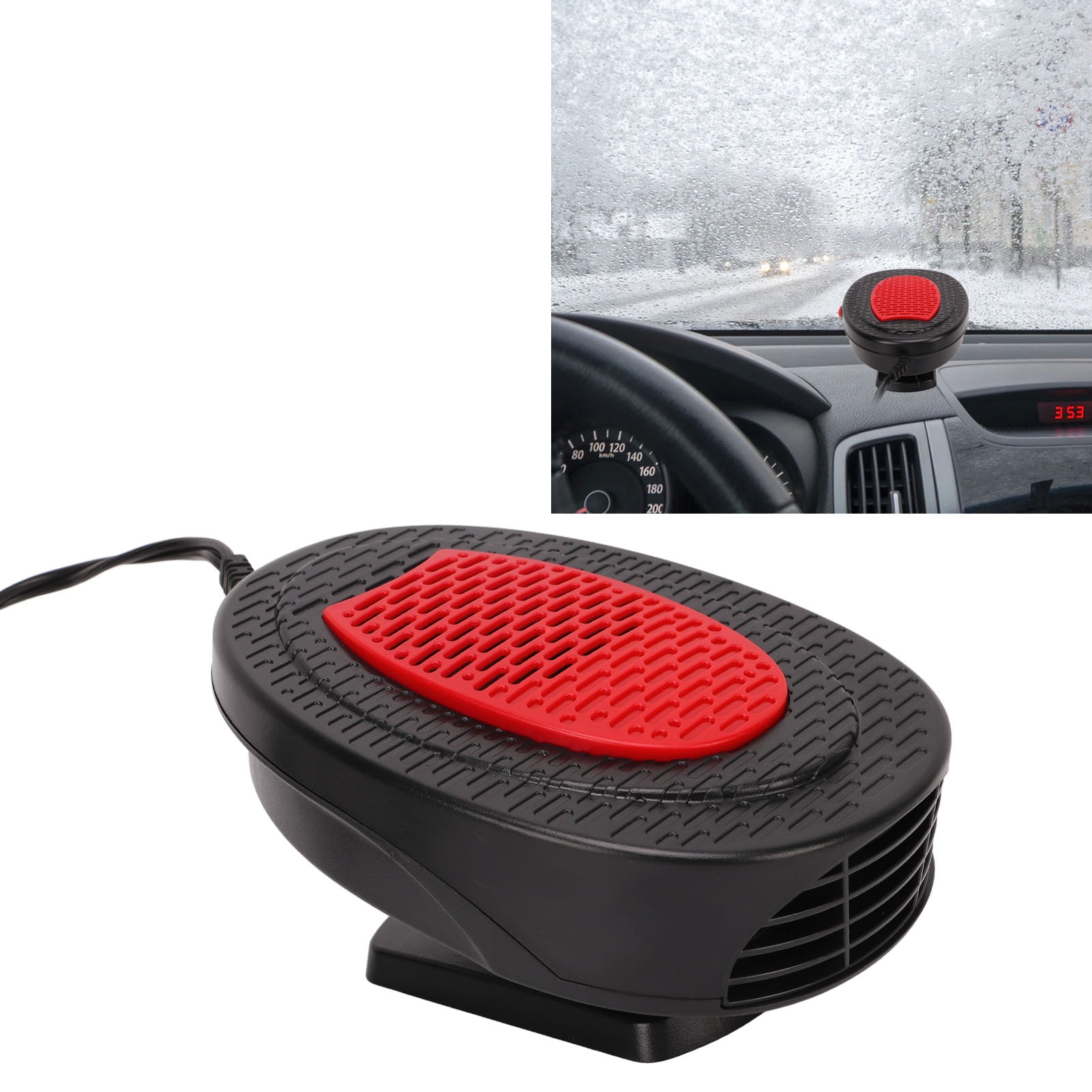 Portable Car Heater, 2 In 1 Universal Car Lighter Windshield Heater