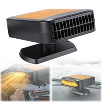 Portable Car Heater, 200W Fast Heating Car Heaters for Vehicle,12V Car Heater that Plugs into Cigarette Lighter, with 360° Rotatable Base 2-in-1 Heating/Cooling Function (Orange)