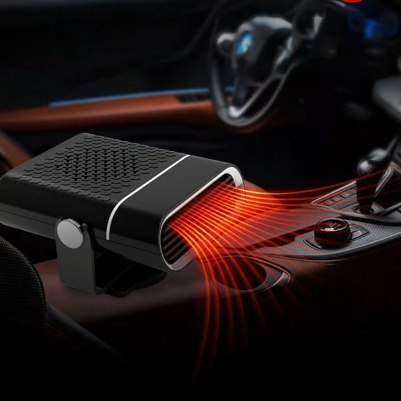 Portable Car Heater 24v 150W 2 IN 1 Cool and Heating Function Car Defroster with Plugs Into Cigarettes Lighter Small Car Heater with 360 Degree Rotate Wind Direction for Car/Truck/SUV
