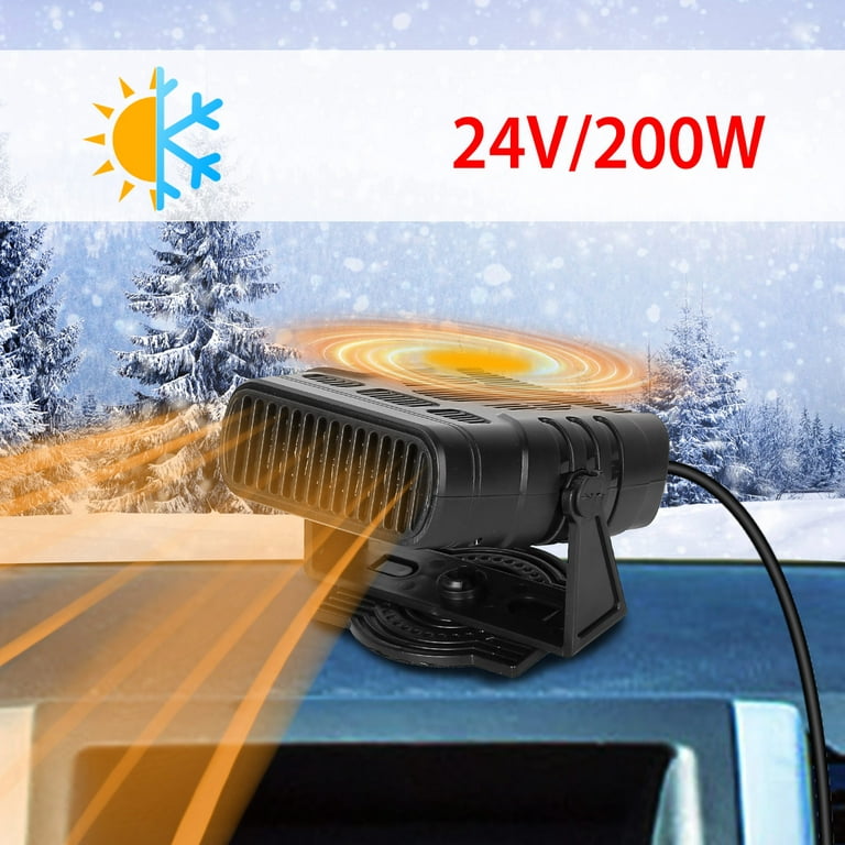 Window Defroster For Car 12V/24V Rotatable Windshield Demister Heater For  Auto Portable Winter Car Accessories