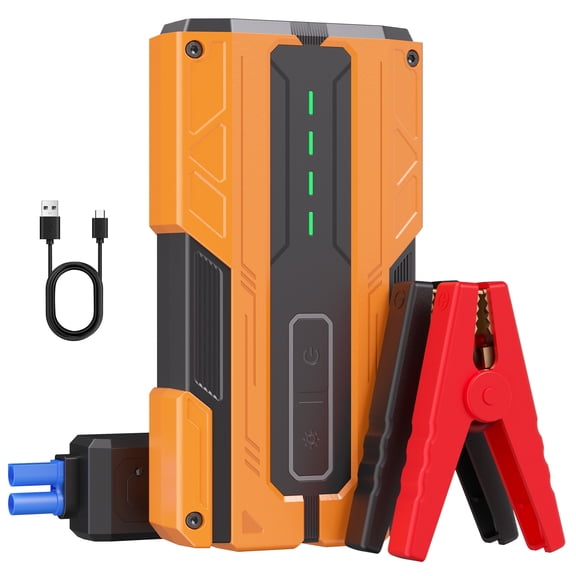 5000A Car Jump Starter, Portable Battery Booster Pack for Up to 10.0L Gas & Diesel Engines, OLGEO 12V Jump Box for Cars, Trucks, SUV, Auto Power-Off, LED Light