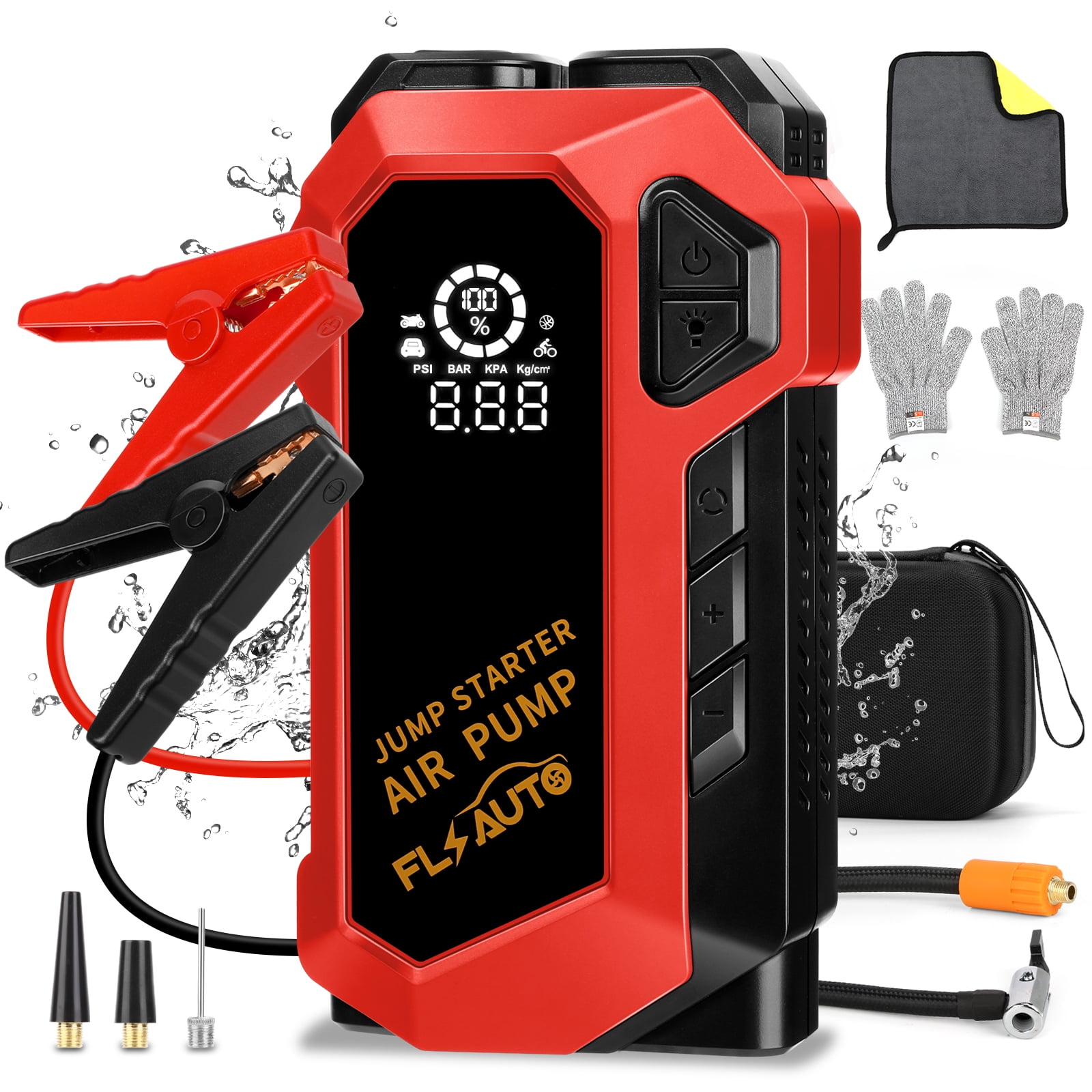 Portable Car Jump Starter, 4000A Peak Battery Jump Starter with Air ...