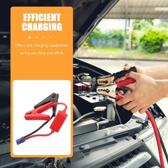 Portable Car Jump Starter Cable with Safety Reverse Protection and Efficient Charging