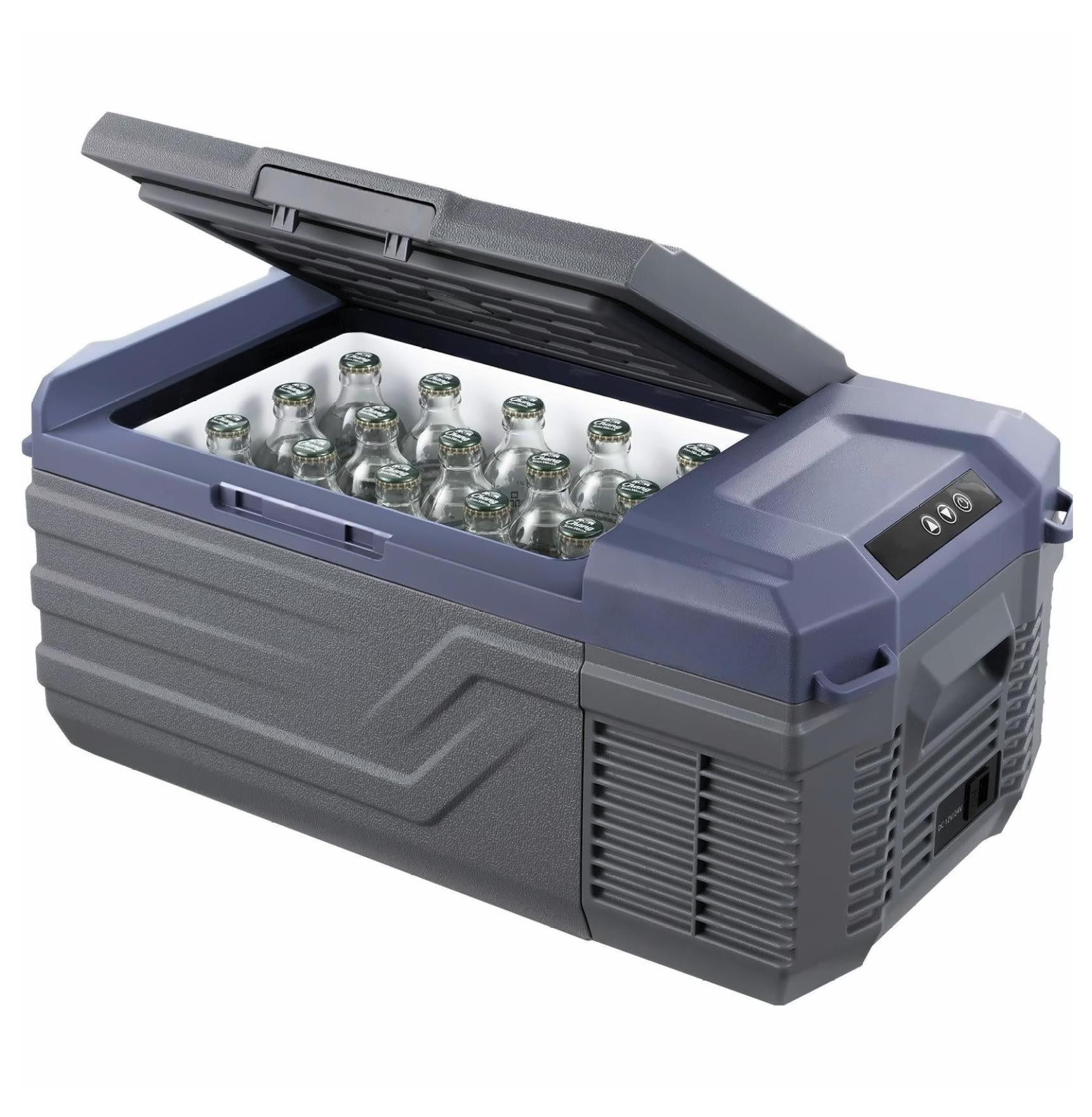 Portable Car Refrigerator Freezer 15L, Compressor Cooler for Car, RV, Home - Fast Cooling, -4°F to 68°F, Bluetooth Control, Low Noise