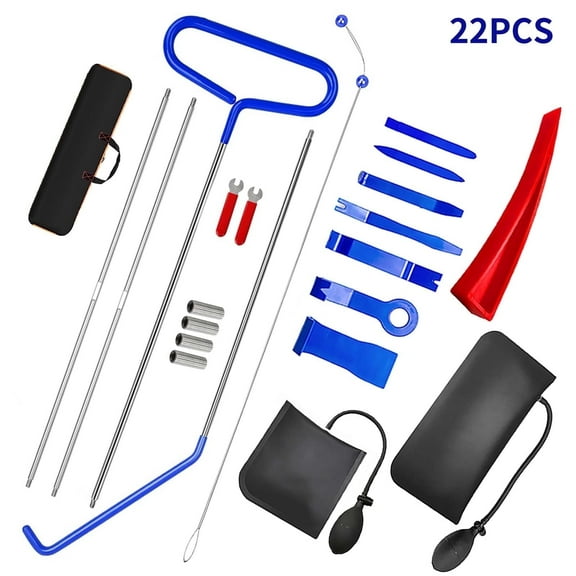 Portable Car Tool Kit, 22 Pcs Stainless Steel Assorted 5th Wheel Pin Puller Set Tool, 67 inches Pull Hook J-Hook