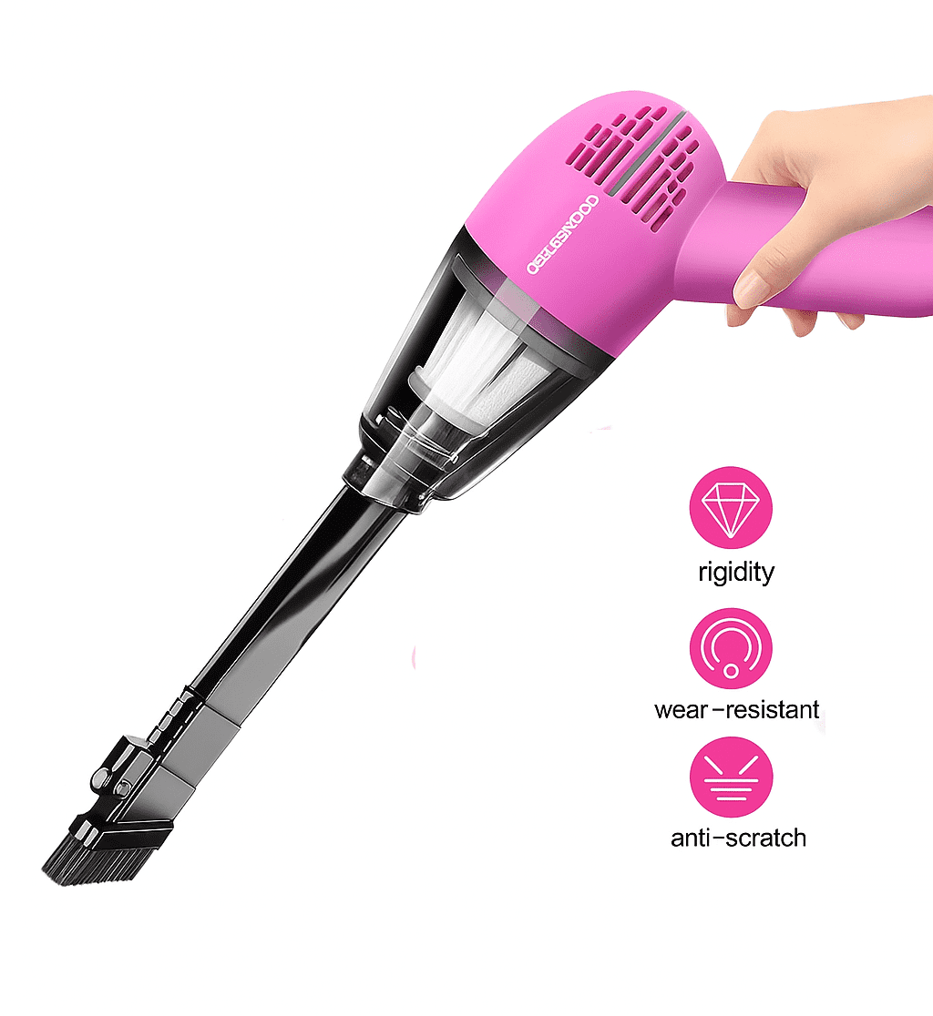 Portable Car Vacuum Cleaner - Strong Suction 3.5KPa, USB Powered, Dry ... - Crevice Tool For Cat Grooming