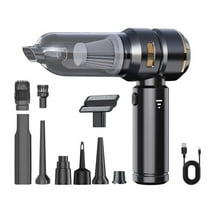 Portable Car Vacuum Portable Cordless, Rechargeable 16000PA High Power Suction & Blower, Wireless Handheld Vacuum Cleaner for Car, Home, Office, Pet (Black)