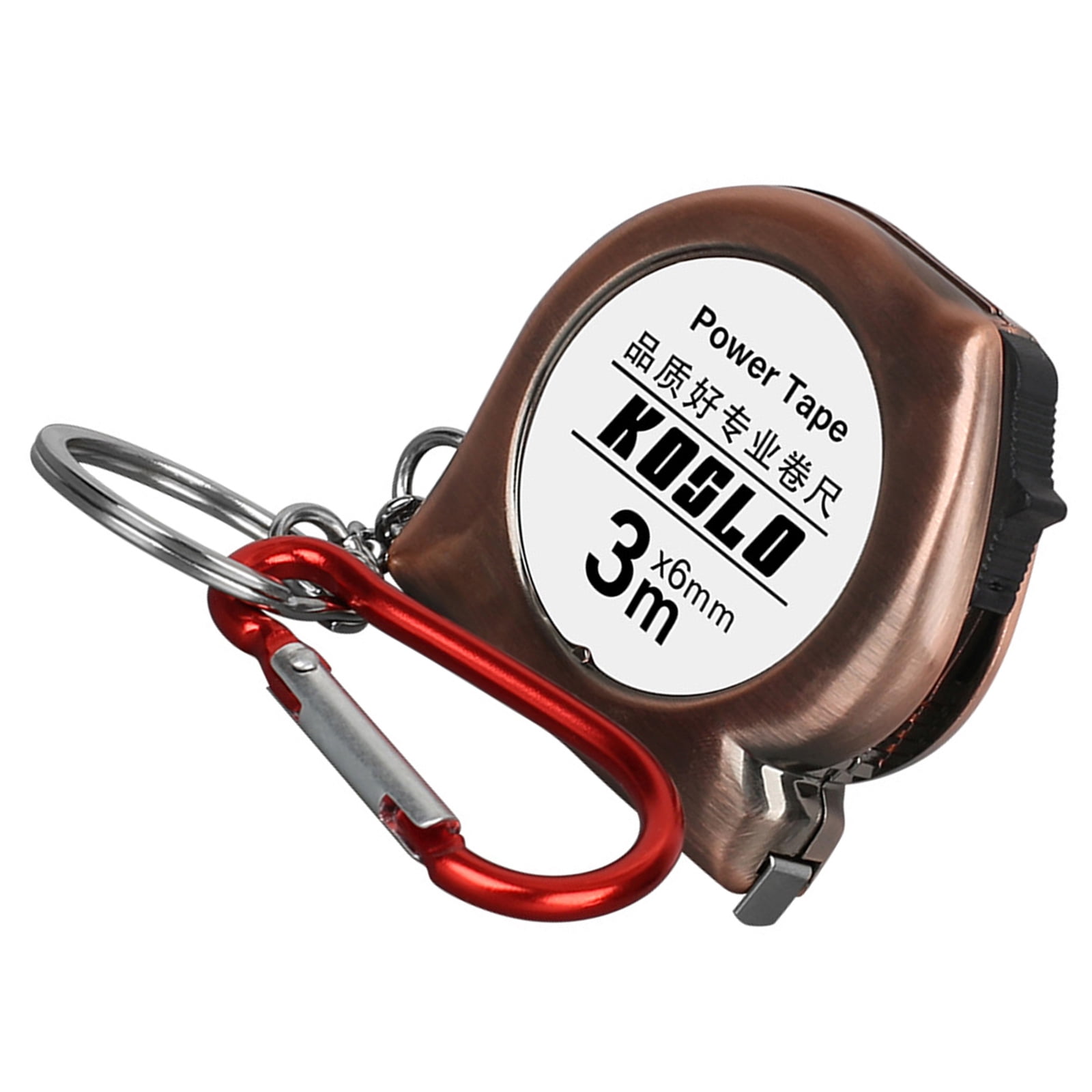 Portable Carabiner Retractable Tape Measure 3Meter ABS Housing Carbon ...