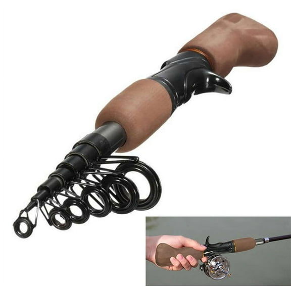 Portable Carbon Fiber Telescope Fishing Rod Travel Sea Rock Spinning
