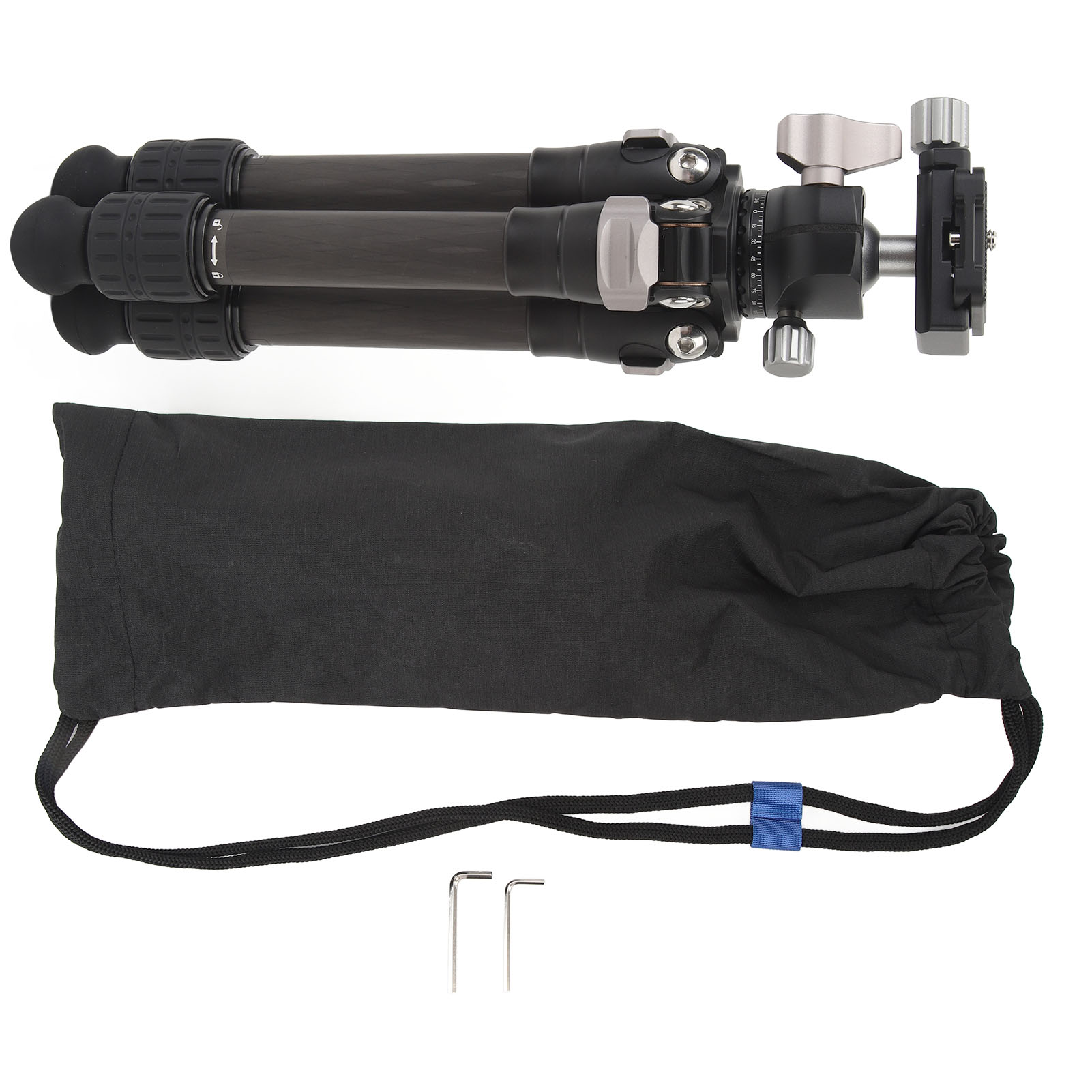 Portable Carbon Fiber Tripod for DSLR Cameras, Mini Multi-Angle Gimbal ...