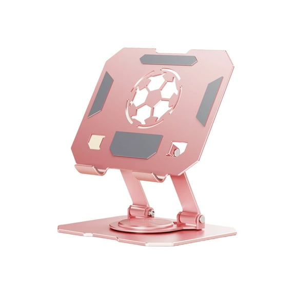 Portable Carbon Steel Tablets Holder With Double Axises Height Adjustment And 360 Swivels Base For Home Office Use