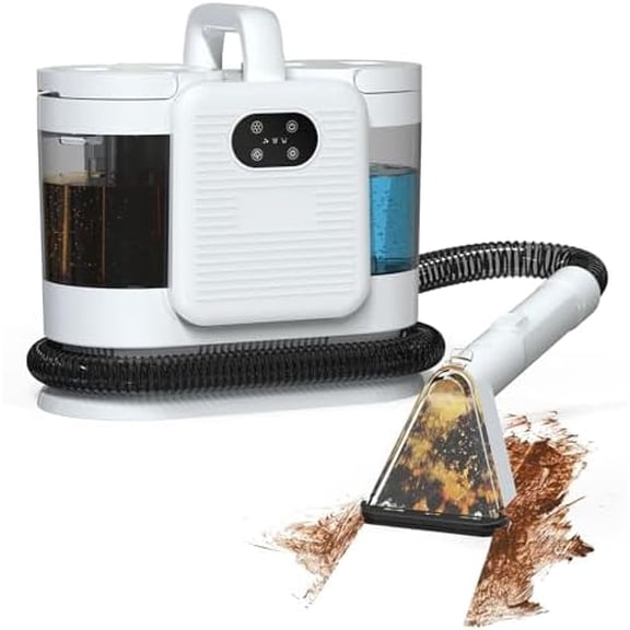 Portable Carpet Cleaner Machine, with 100 Steam & Deep Cleaning Suction,1300W Upholstery Steam Cleaner with Smart Voice Prompting, Self-cleaning, 4 Tools for Pets, Car, Couch and Stairs