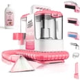 thumbnail image 1 of Portable Carpet and Upholstery Cleaner for Pet Stains, Spot Cleaning Couch Sofa Car Interior and Rugs, Lightweight Compact Deep Cleaning Machine with Solution, Pink, 1 of 6